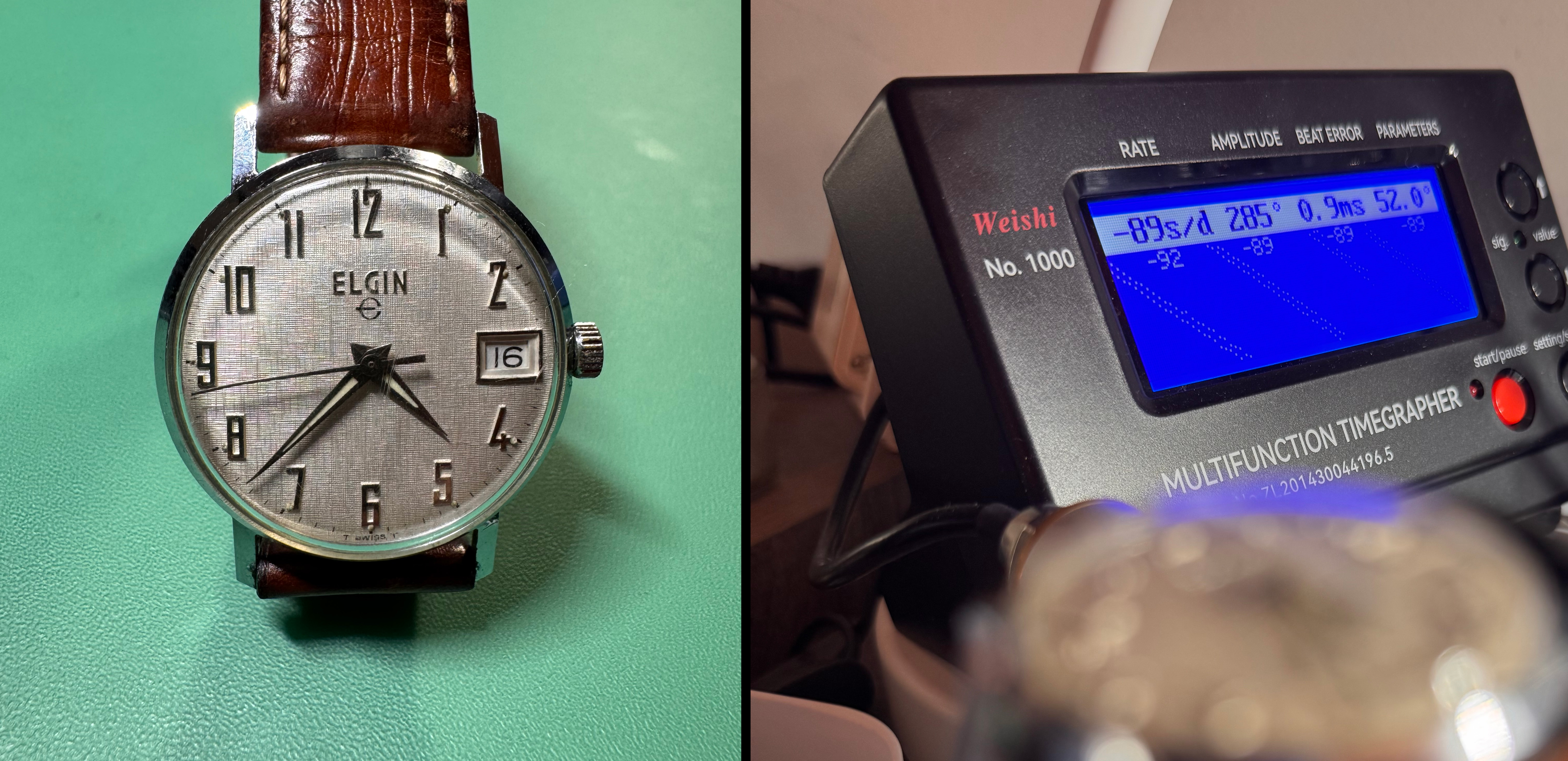 The watch straight from eBay, performing at -89 seconds per day